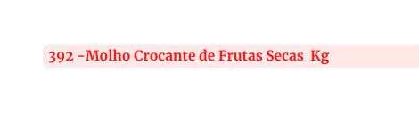 392 Molho Crocante de Frutas Secas Kg