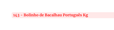143 Bolinho de Bacalhau Português Kg