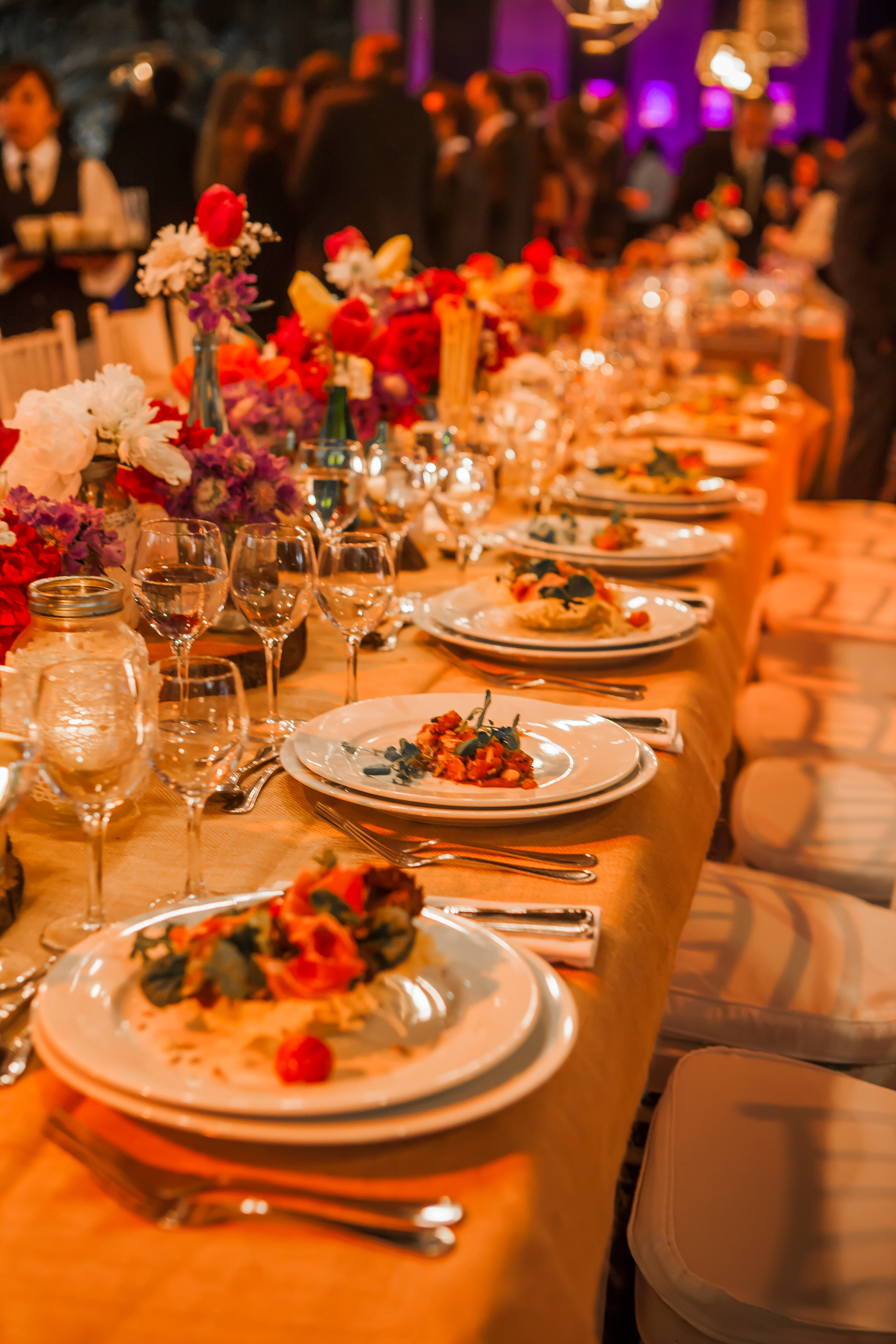 Table setting at reception