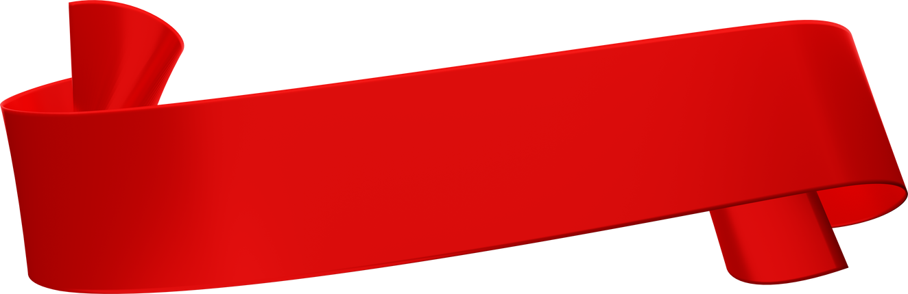 Red ribbon. 3d rendering.